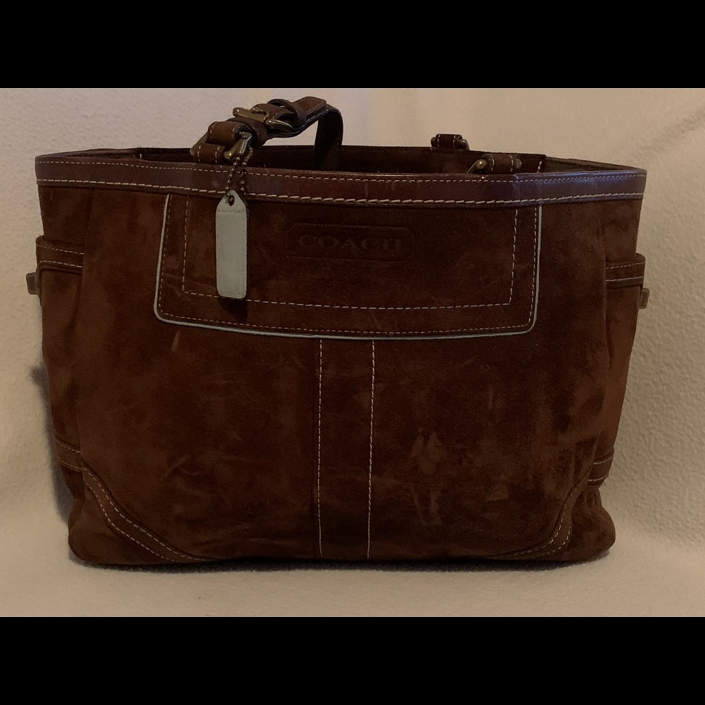 Authentic Suede Coach bag